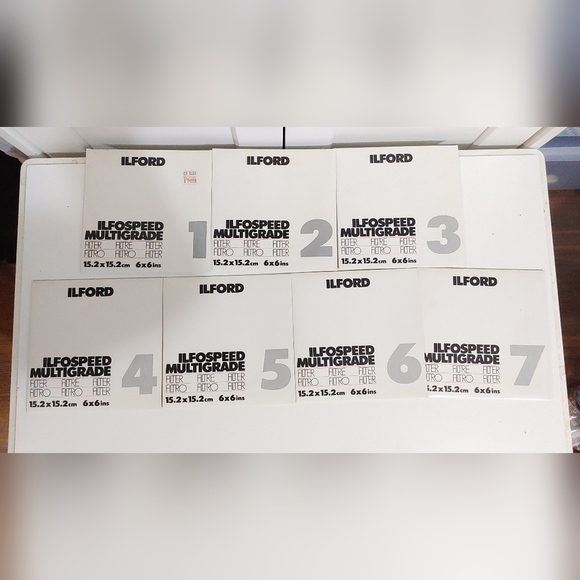 Ilford Multi grade pro filters 6x6, 1-7 lot - Picture 1 of 5